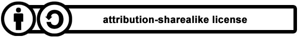 Attribution - ShareAlike Attribution - ShareAlike logo. Icon of a person and icon of a reload arrow