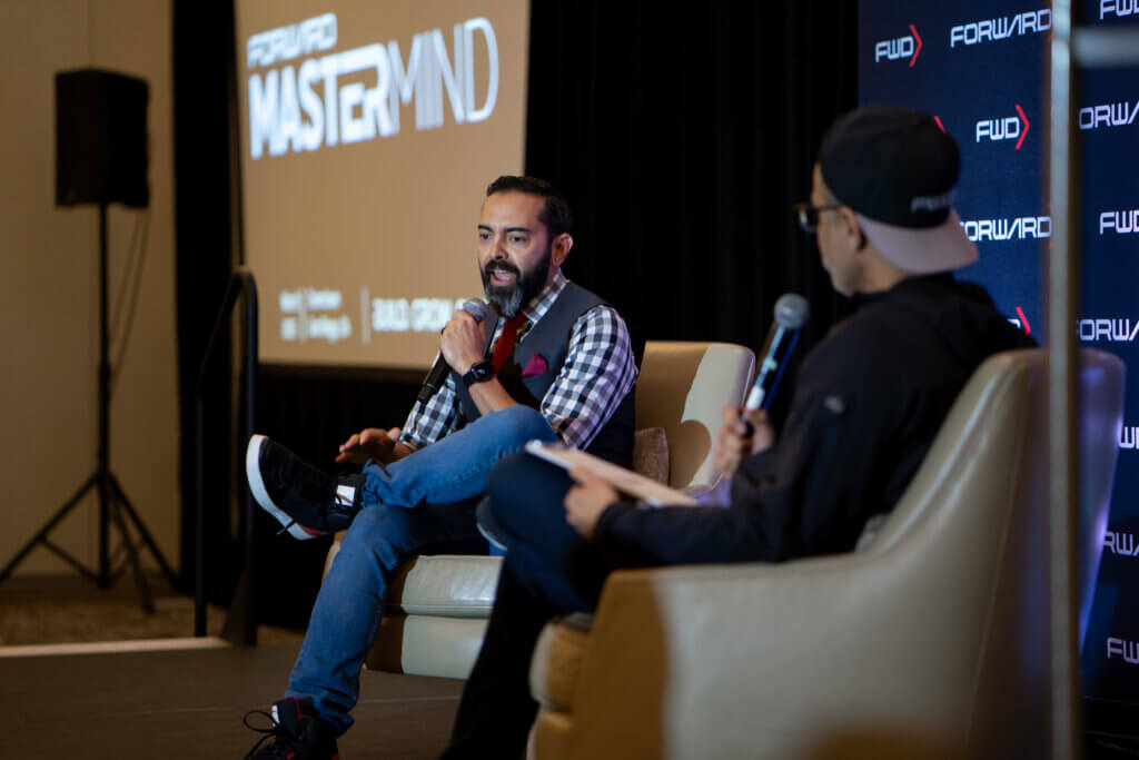 Pat Flynn on stage at the Forward Mastermind