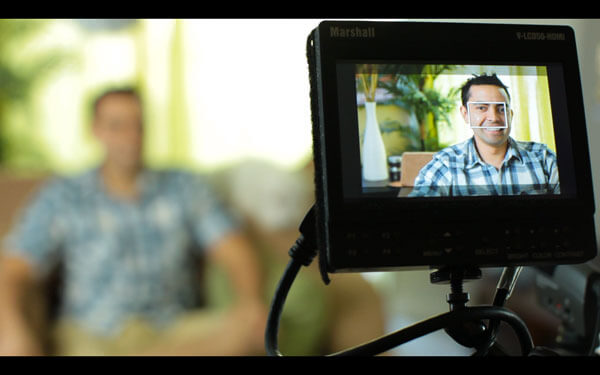 white-box-video Photo of Pat through the camera view finder