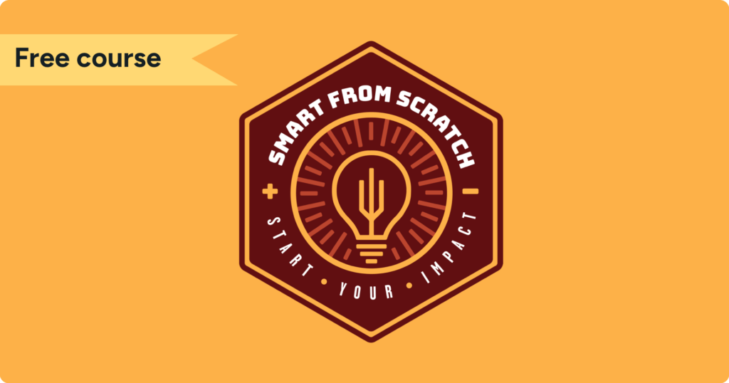 Smart Passive Income's Smart From Scratch free course logo with a lightbulb in the center